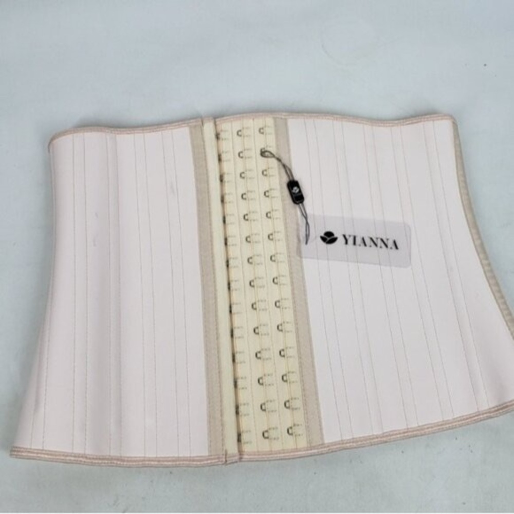 Vianna Latex Waist Trainer Corset Cincher Pink Nude